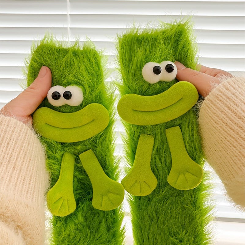 TFTSR Crazy Funny Fuzzy Silly Socks for Kids Women,Girls Fluffy Slipper Novelty Fun Socks,Boy Men Cute Cozy Soft Animal Socks - Image 3